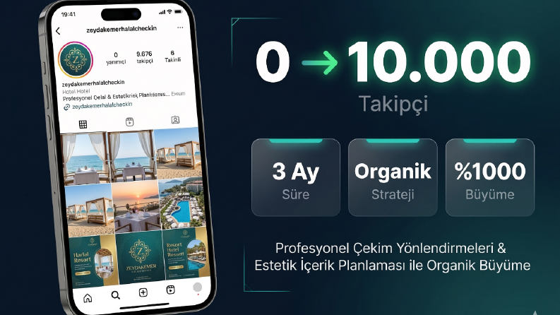 Otel Instagram Yönetimi: Profesyonel Çekim ve Organik Büyüme