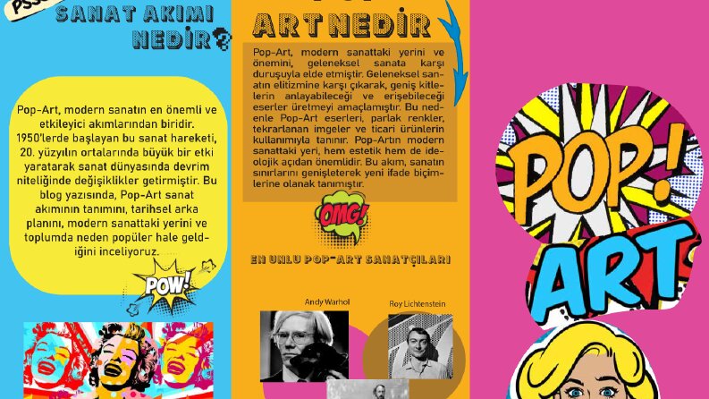 Pop art temalı broşür