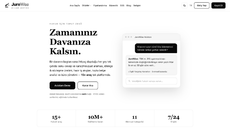 JureWise - Yapay Zekâ Destekli Hukuk Asistanı