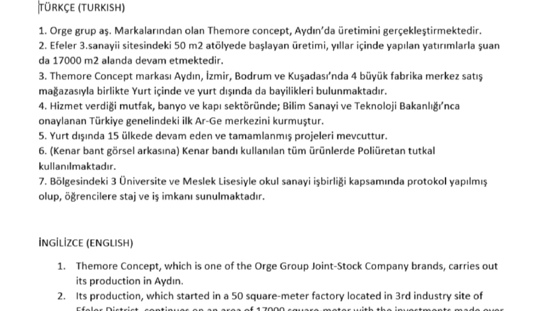 Themore Concept markası seslendirme metni.