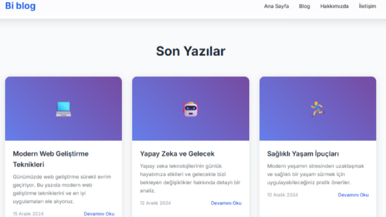 blog sayfası