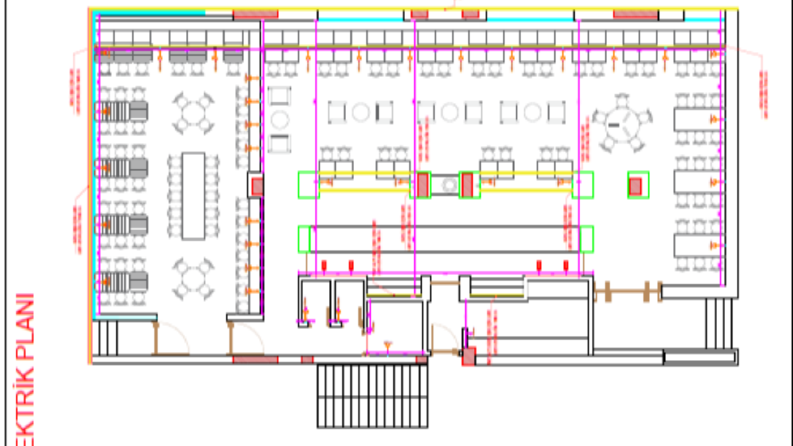 autocad iç mimari teknik çizim