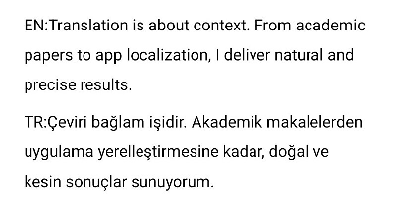 Profesyonel İngilizce-Türkçe Çeviri ve Yerelleştirme Örnekleri