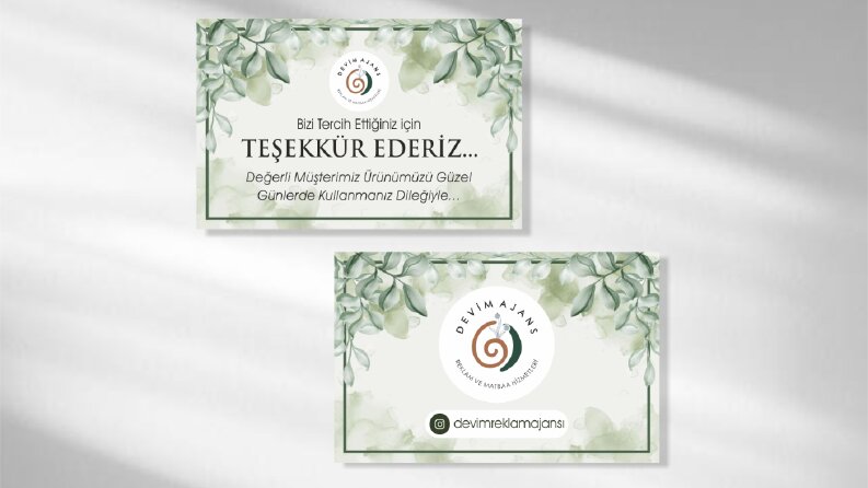 TEŞEKKÜR KARTI TASARIMI