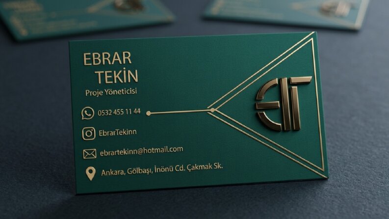 Ebrar Tekin – Kurumsal Kimlik Kartvizit Tasarımı