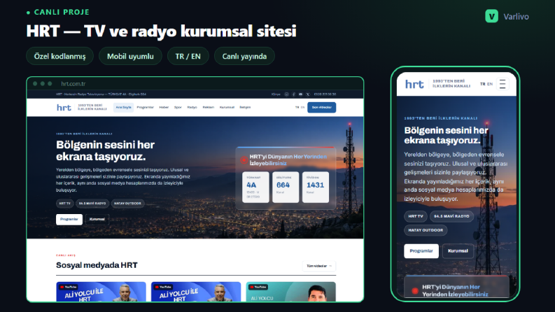 Televizyon ve Radyo Kanalı Web Sitesi