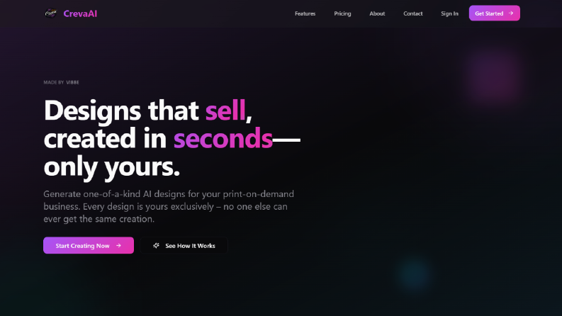 POD Satıcılar için Çok Modelli AI Tasarım Platform (CrevaAI)