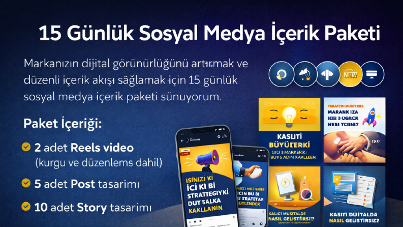 15 günlük sosyal medya paketi