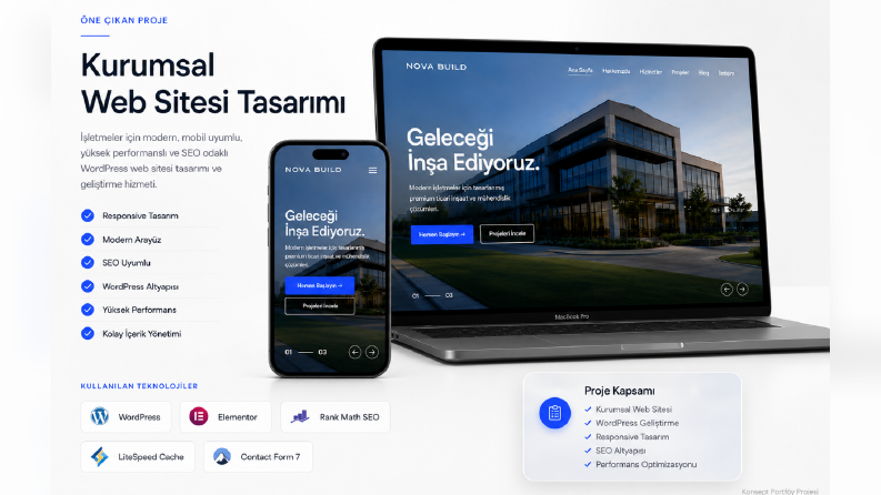Nova Build İçin Modern ve Kurumsal Web Sitesi