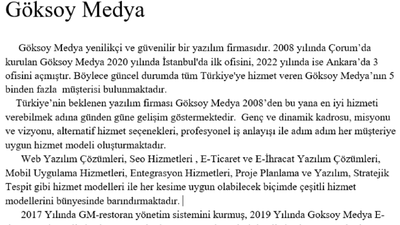 Şirketlerin İnternet Siteleri Üzerine