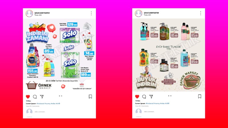 Post - Marketler İçin Az Ürünlü Sosyal Medya Tasarımı