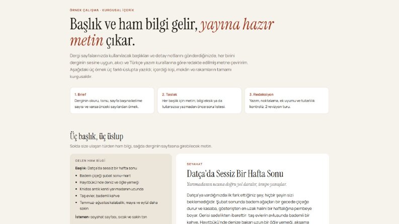 Dergi Tarzı Web Sitesi Metni (Örnek Çalışma)