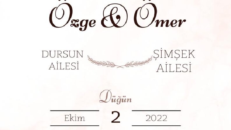 Kişiye özel davetiye
