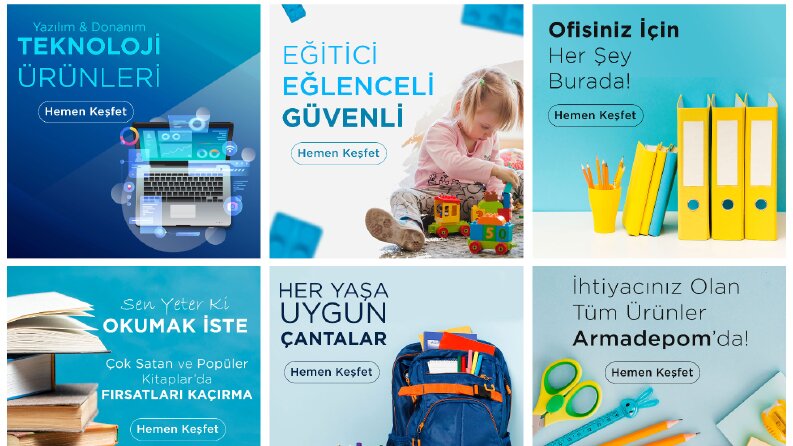 Armadepom E-ticaret Sitesi Görsel Çalışmaları