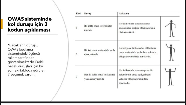 Ergonomi- Risk değerlendirme faktörleri ve OWAS 