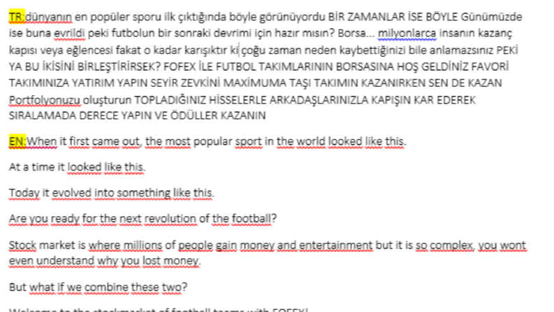 Site reklamı çevirisi