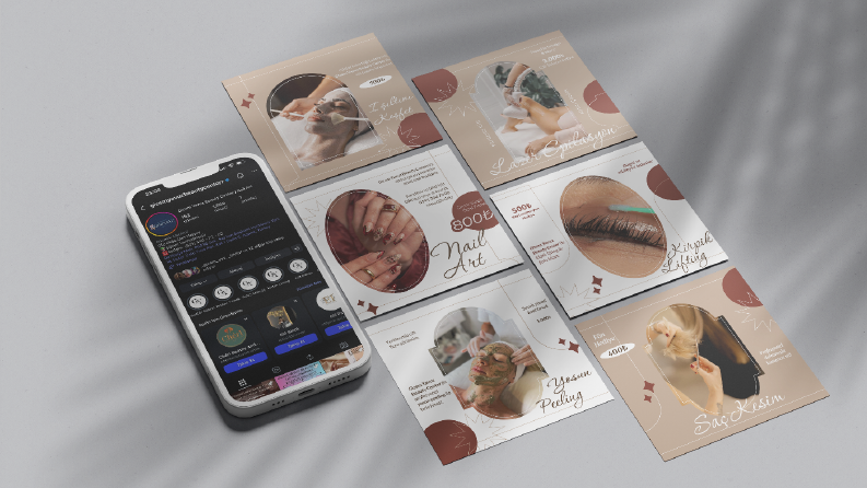 Beauty Center İçin Modern Mockup Sunumu