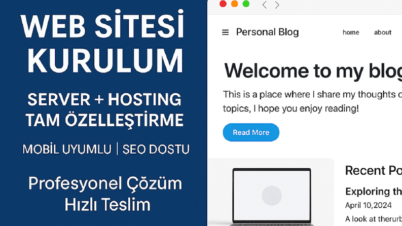 Kullanıcıya özel web sitesi kurulum ve tam özelleştirme