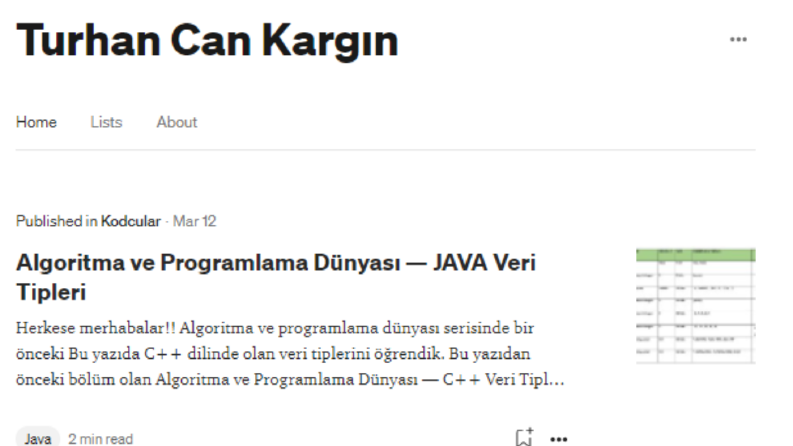 Hobi Olarak Yazdığım Diğer Yazılar