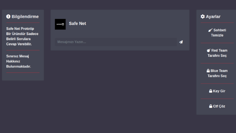 Örnek chat bot web site tasarımı