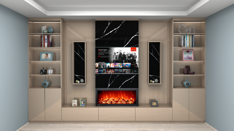  3D Modern Tv Ünitesi Çizim ve Tasarımı