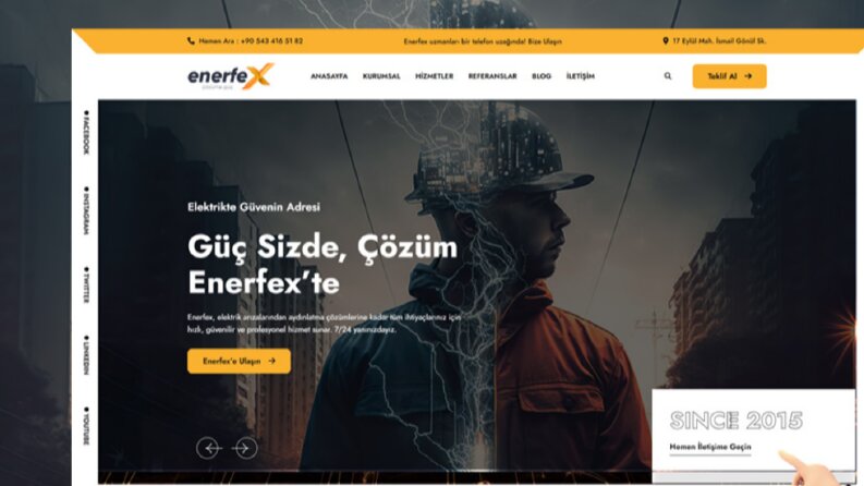 Enerfex Kurumsal Site Tasarımı