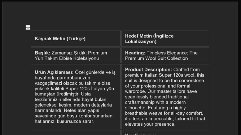 E-Ticaret Sitesi İçin İngilizce Çeviri ve Ürün Açıklaması
