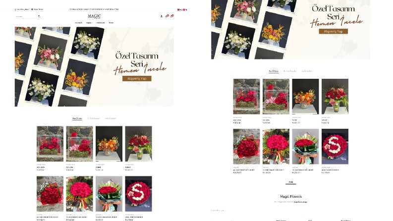 çiçek e-ticaret website