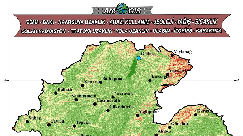 Coğrafi ve Mekansal Analizler (ArcGIS-ArcMap-Corine-Netcad)