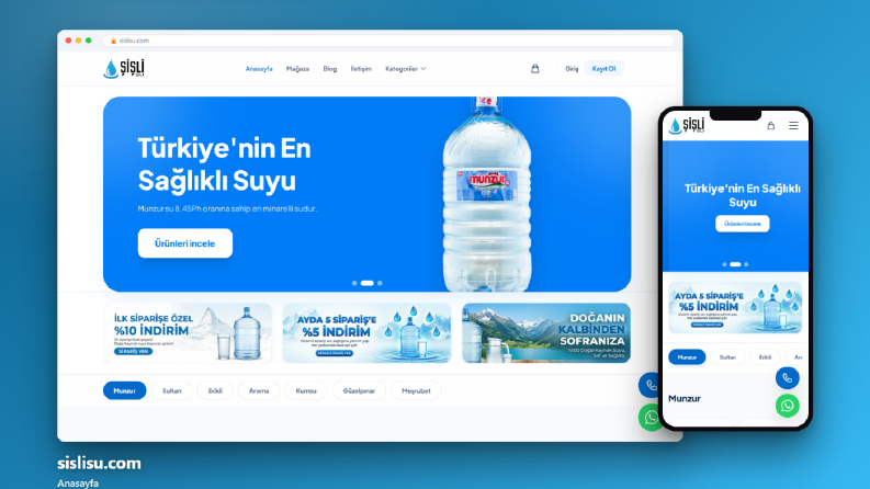 Şişli Su - Kurumsal Web Sitesi ve Sipariş Altyapısı