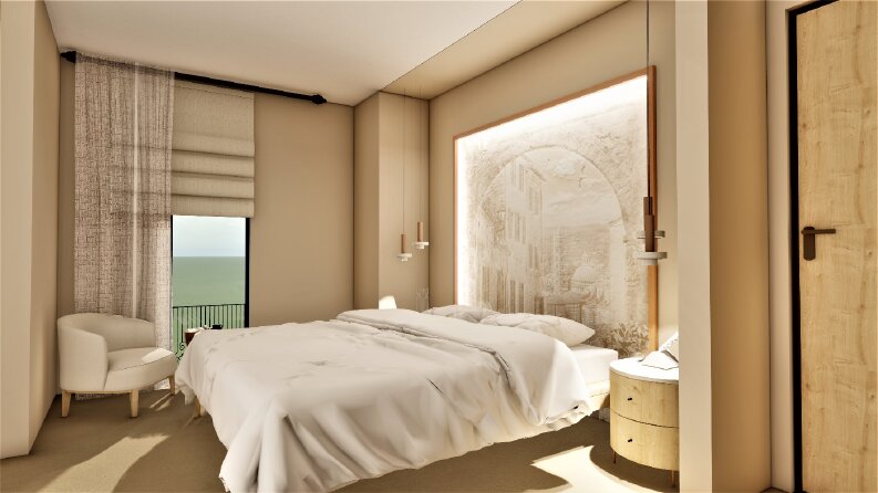Otel Odası 3D Görselleştirme ve Mekan Tasarımı 