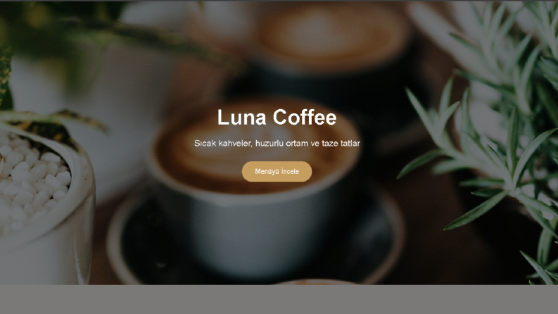 Küçük Kafe Tanıtım Web Sitesi(Demo Çalışması)