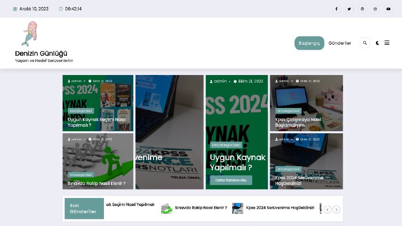 Günlük Konsepti Web Çalışmamız