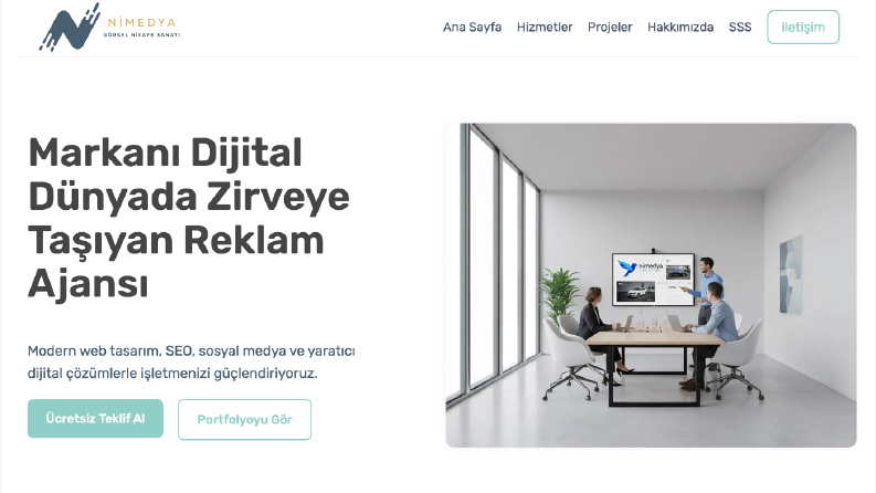 Nimedya– Kurumsal Web Sitesi  & Web Yazılım