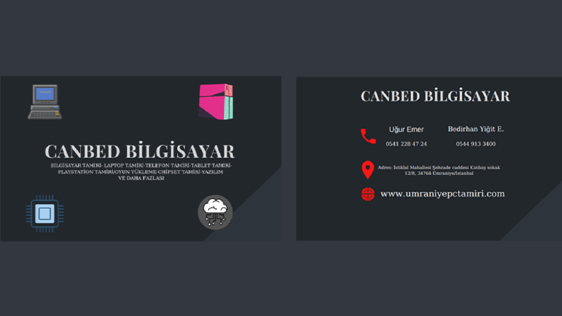 Canbed Bilgisayar Kartvizit Tasarımı