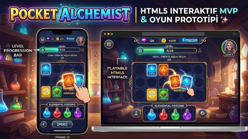 Pocket Alchemist - HTML5 İnteraktif MVP Oyun