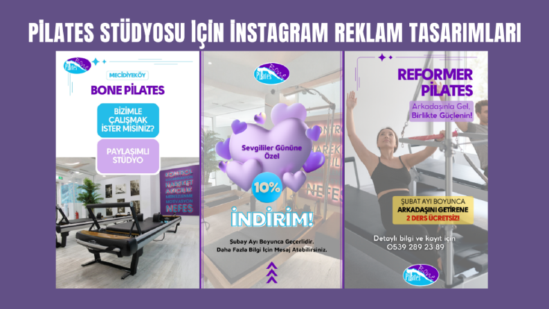Pilates Stüdyosu için İnstagram Reklam Tasarımı