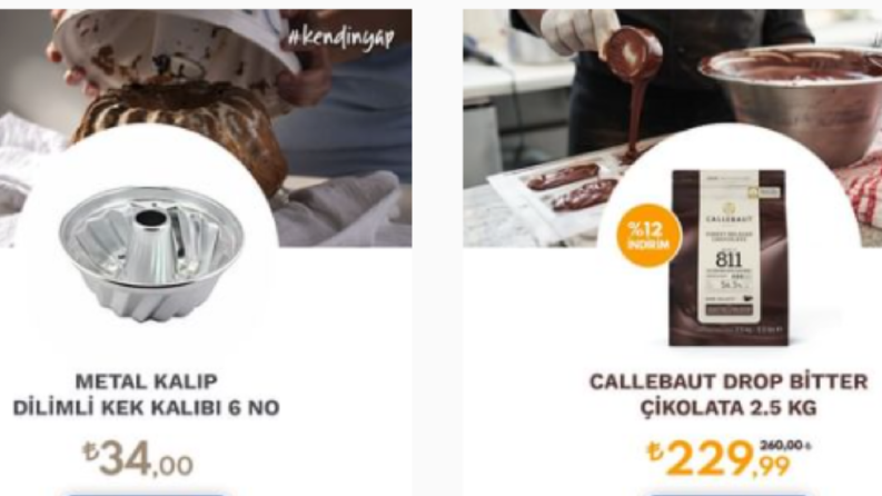 Pasta Malzemeleri Sosyal Medya Tasarımı