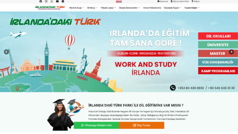 Yurtdışı Dil Okulu ve Eğitimi Websitesi