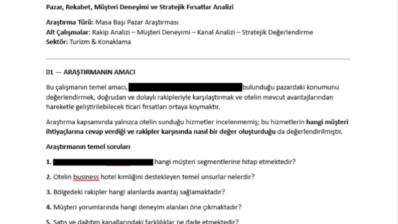 Pazar Araştırması ve Rakip Analizi