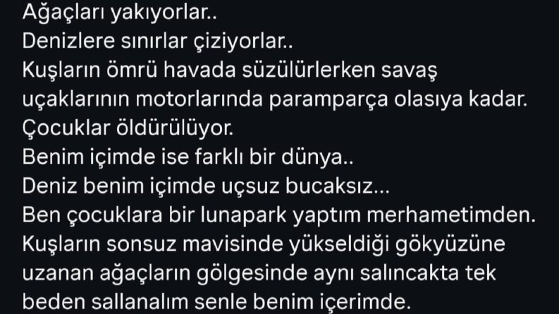 Begüm'ün sosyal medyada paylaştıkları
