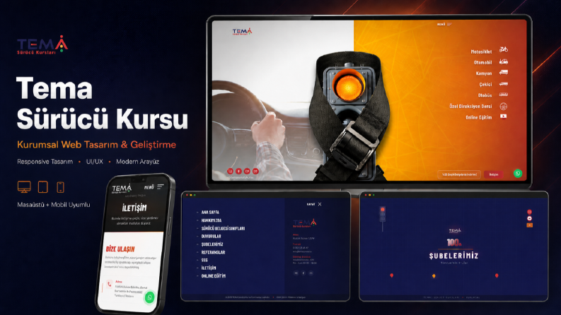 Tema Sürücü Kursu – Kurumsal Web Tasarım