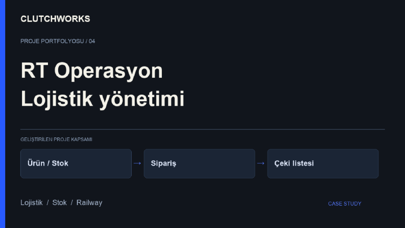 RT Operasyon | Stok ve Lojistik Yönetimi