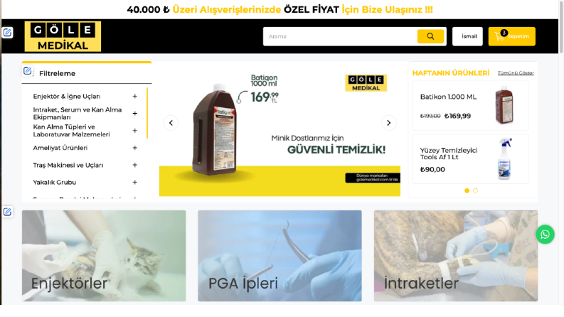 Ticimax Alt Yapısı İle Göle Medikal'in E-Ticaret Web Sitesi