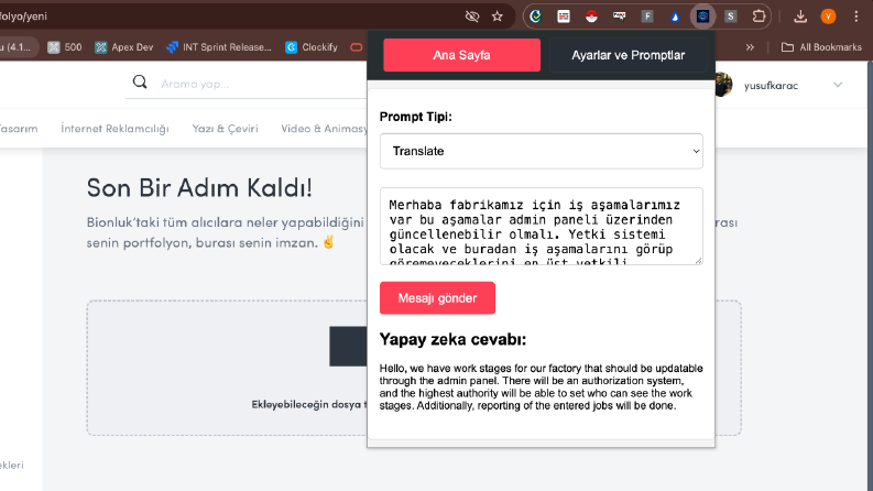 İhtiyaca özel eklenti geliştirilmesi