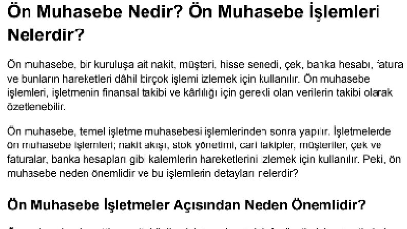 Çeşitli Sektörlerde Metinler