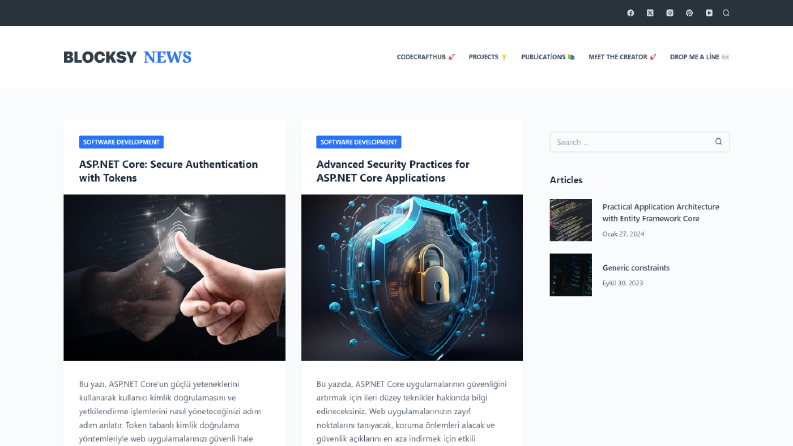 Blog Web Sitesi Anahtar Teslim
