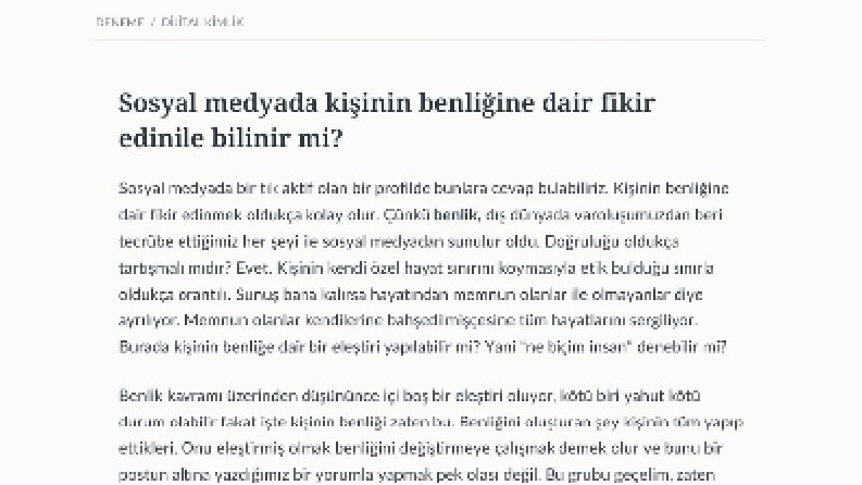 Sosyal Medyada Benlik | Eleştirel Deneme ve Metin Analizi