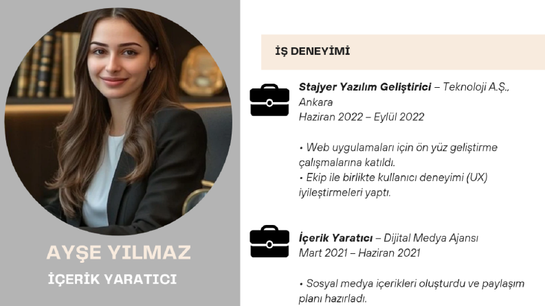 Sade, Açıklayıcı CV