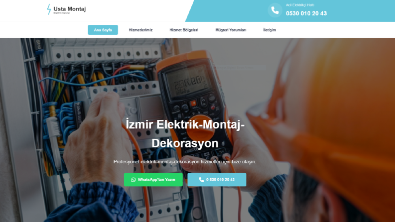 Usta Montaj Tanıtım Web Sitesi